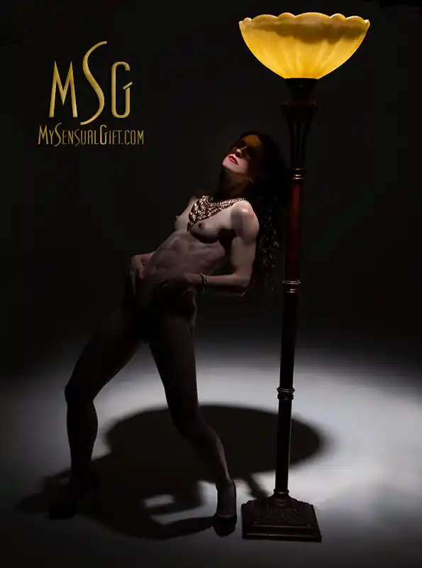 Nude Boudoir Photography with an antique lamp by My Sensual Gift™ Sexy Photography